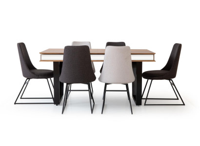 Dining room Group dining set Dining table Table 6x armchairs Chair Chairs 7 pieces